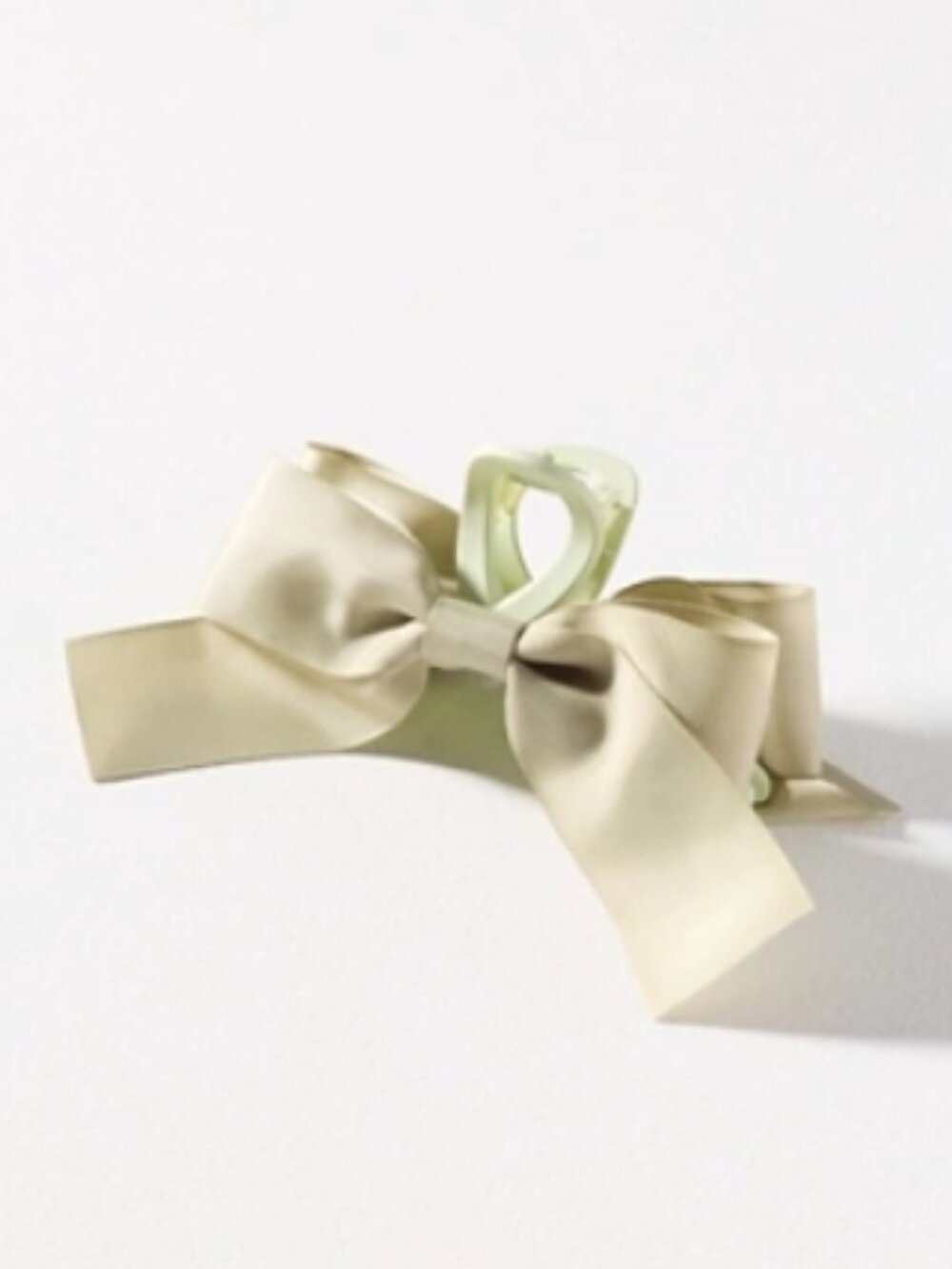 NWT Anthropologie Bow Hair Claw Clip Light Green